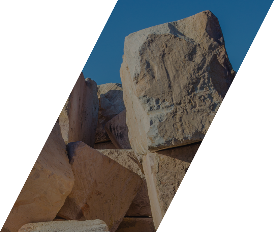 close up of sandstone boulders